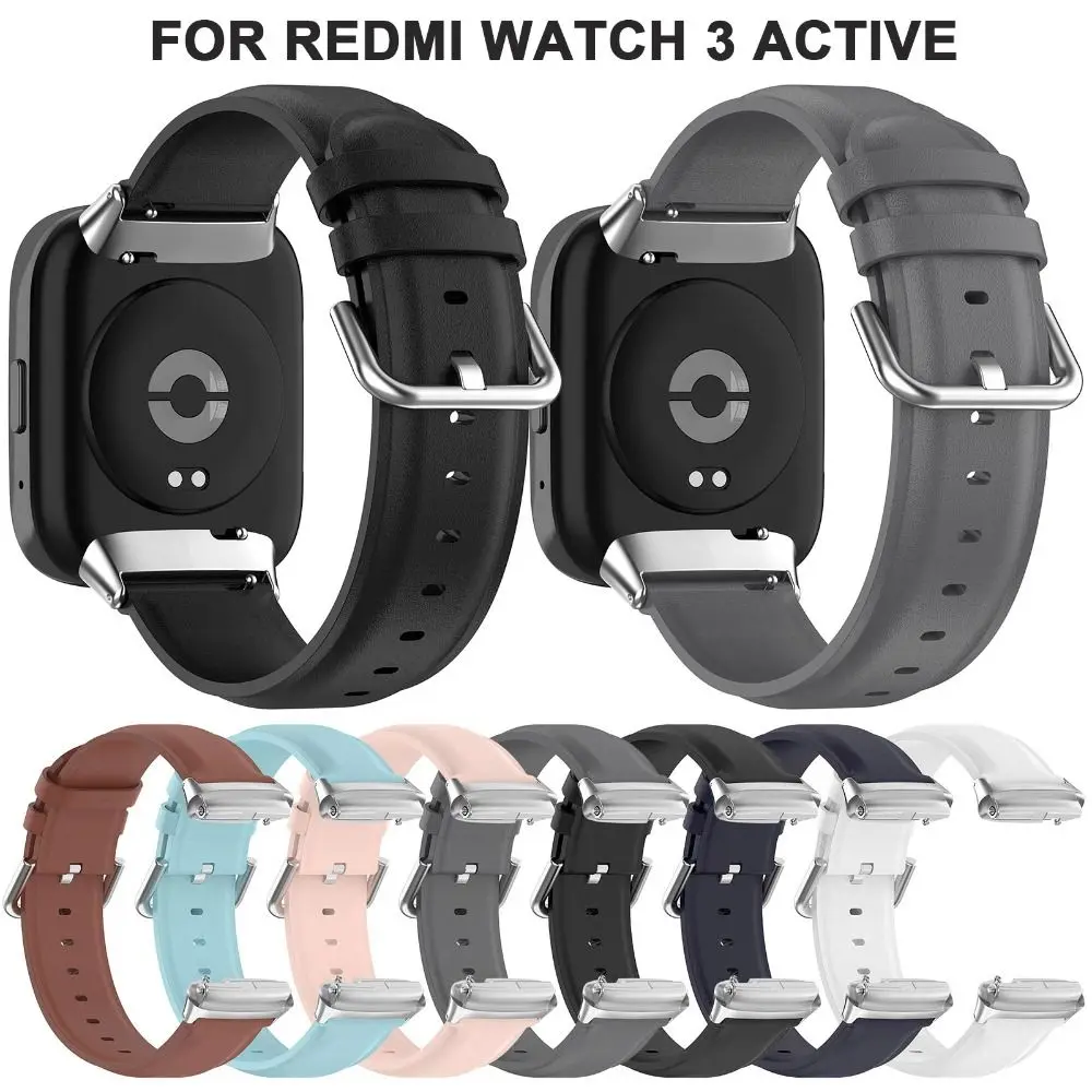 Leather Watch Strap For Redmi Watch 3 Active Bracelet Watchbands For Redmi Watch 3 Active Replacement Wristbands Accessory