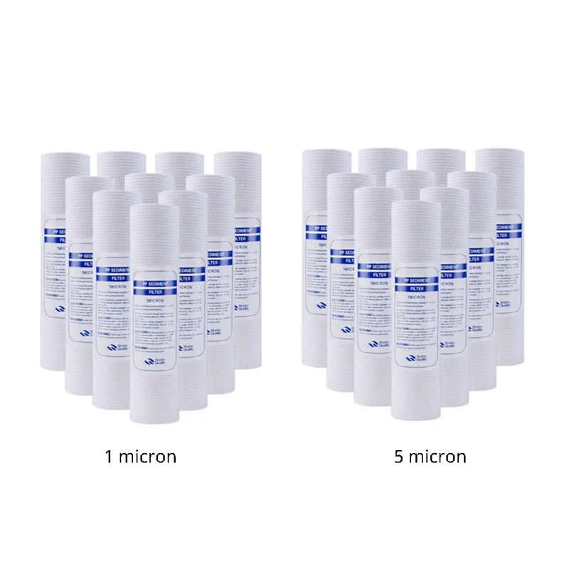 10 PCS Universal Water Filter PP Cotton Filter Cartridge Sediment Water Filters Polypropylene Material Durable