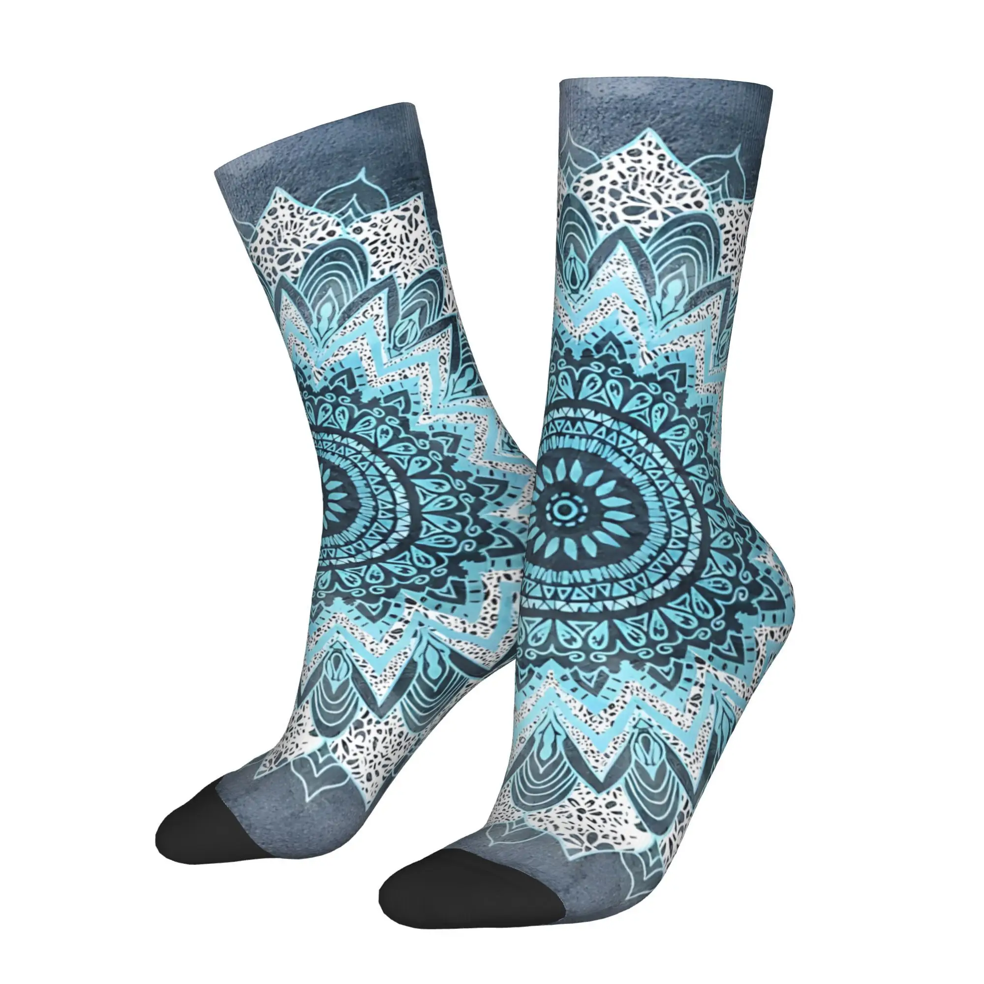 

Mandala Datura Men Socks Cycling Novelty Spring Summer Autumn Winter Stockings