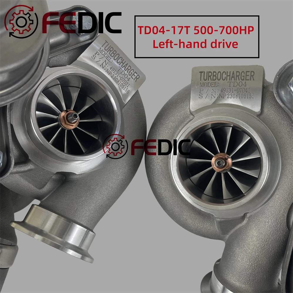 Hybrid MFS 11+0 Turbocharger for BMW 335i E90 E91 E92 E93 N54B30 2006-2010 TD04-17T Left hand dirve 500-700HP