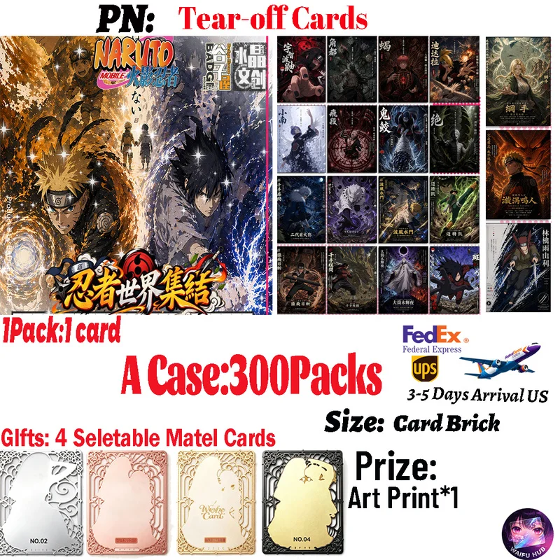 Naruto Collectible Tear‑off Cards Popular Anime Konan Tsunade Kakash Kakashi Character Collection Desktop Display Hobby Gifts
