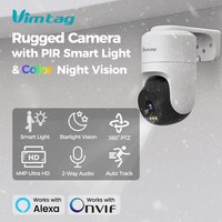 VIMTAG 2.5K Security Camera WIFI Outdoor Waterproof CCTV Camera 360° PTZ Auto Track/PIR Smart Light/Color Night Vision/IP Camera