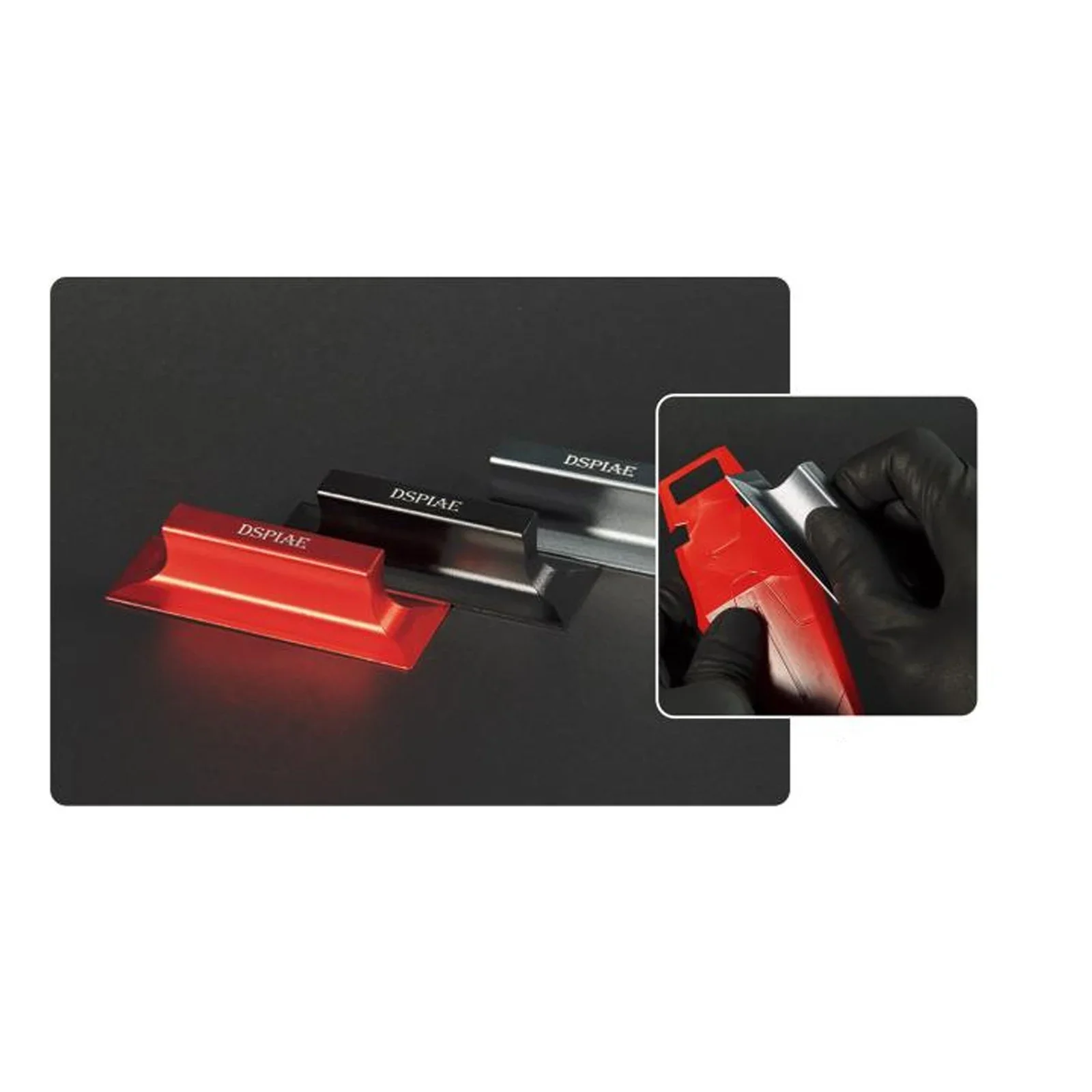 

DSPIAE Angled Sanding Boards Sanding Board Plane/Right Angle/Curved Surface Aluminum Alloy Abrasive Tools Black Red Gray