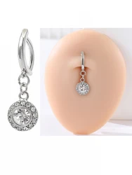 Kuniu 1pc Fashion Personalized Round Pendant Belly Ring Women Piercing Body Jewelry Party Jewelry