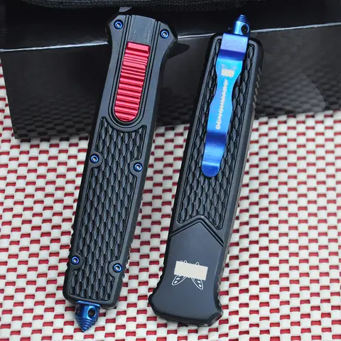 New BM838 TECH Pocket Knives Tactical Gear Stonewashed D2/Damascus Steel CNC Aluminum Handle EDC Tools