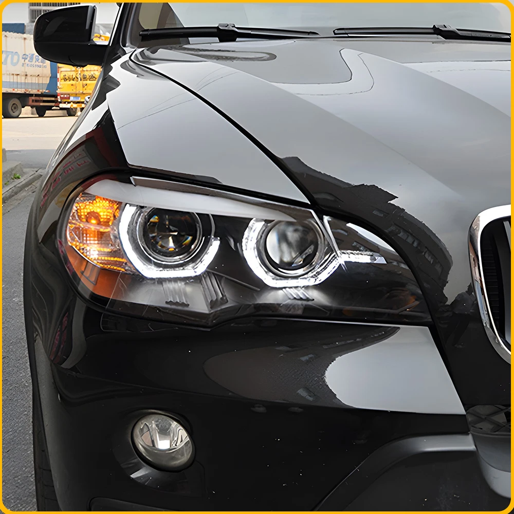 High Quality Auto LED Projector Lens DRL Headlight Assembly For BMW X5 E70 2007-2013 Plug and Play Car Front Lamp Accessories