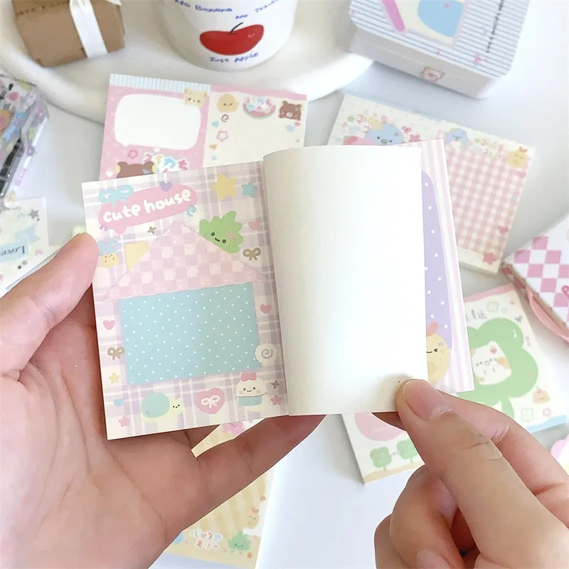 MINKYS 50 Lenzuola Kawaii Quadrifoglio Memo Pad Carta Lista delle cose da fare Diario Nota Paperlaria Materiale fai da te Cancelleria