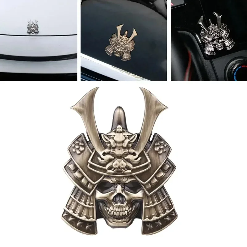 Metal 3D Samurai  SUV Car Sticker Side Trunk Laptops  Badge Japan Warrior Decal Japanese Sticker Accessories Злая Утка На Капот