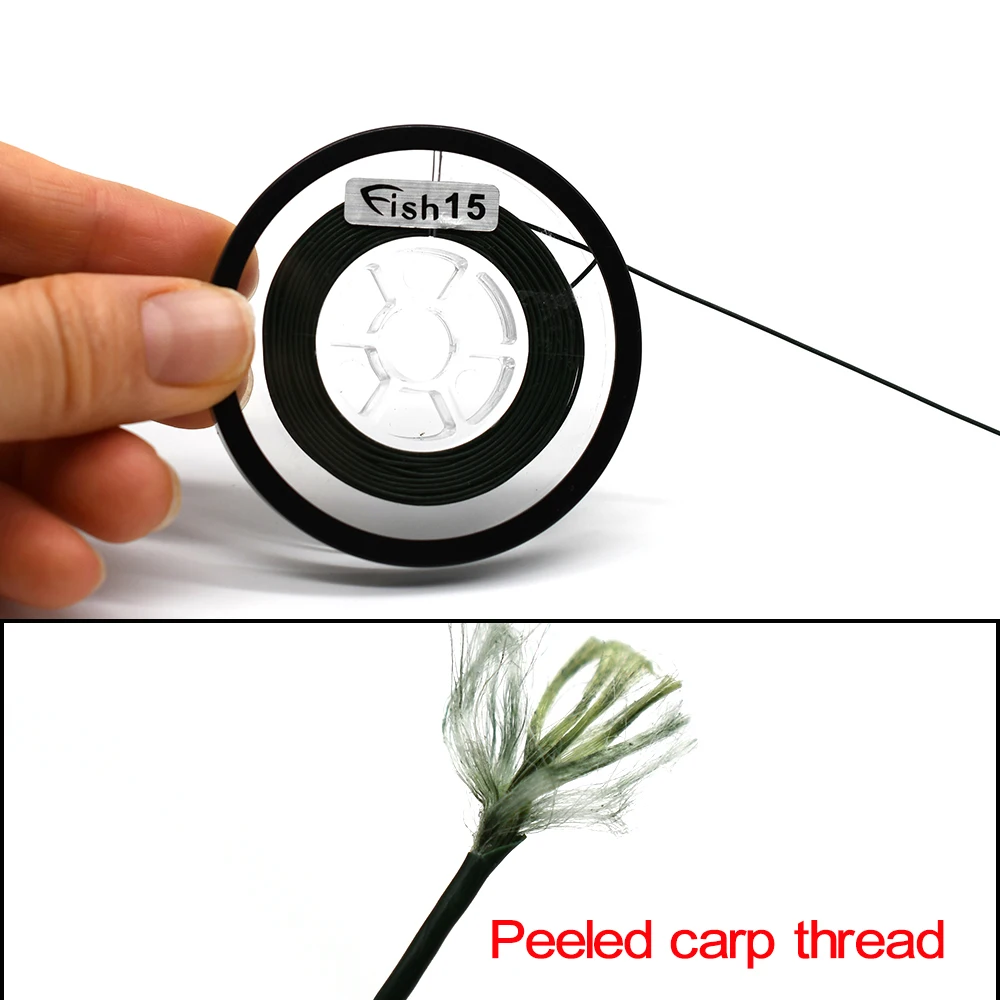 MNFT 1Pcs Green Coated Braid Hooklink Carp Fishing Terminal Tackle 25/35lb Line Rig