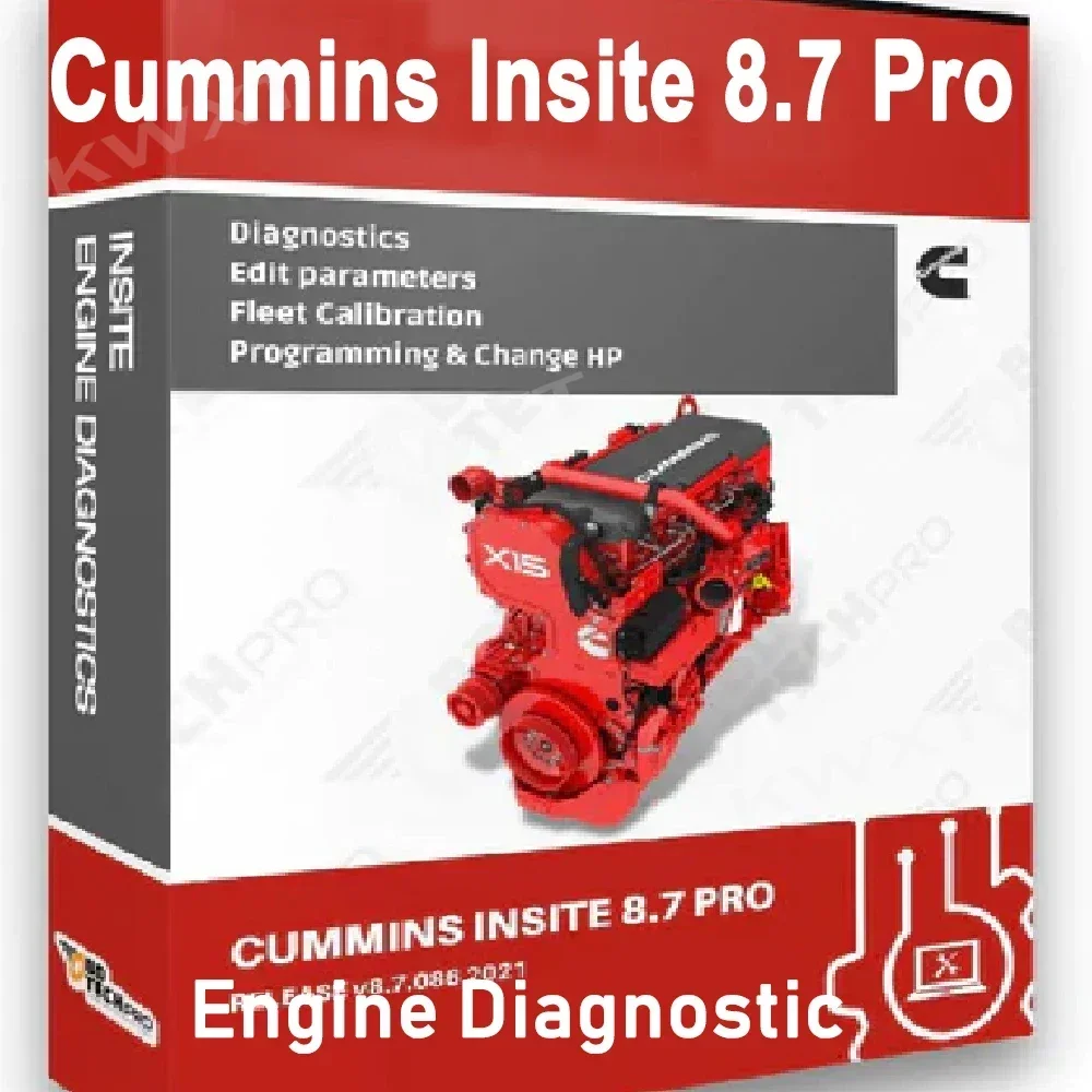 Cummins-motor completo Inline7 Datalink, dispositivo para pruebas de motor de código de error, actualización CMS R P1210 EC-M, 8,7 Pro +, 41GB