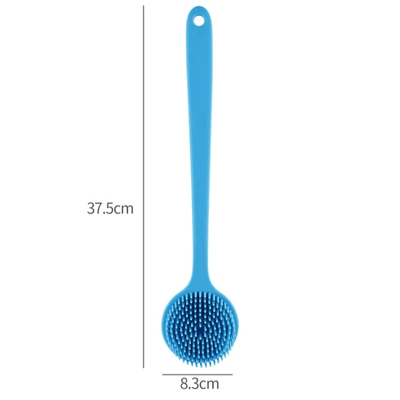 Bath Soft Back Brush Shower Sponge Scrubbing Brush with Handle Exfoliating Scrub Skin Massager Exfoliating Bathroom Brush