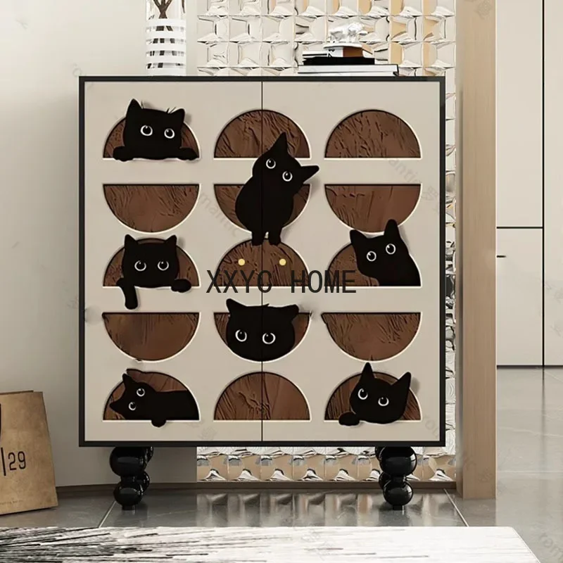 

Cute Storage Shoe Cabinet Entrance Balcony Locker Vertical Shoe Cabinet Entry Indoor Organizador De Zapatos Home Furniture
