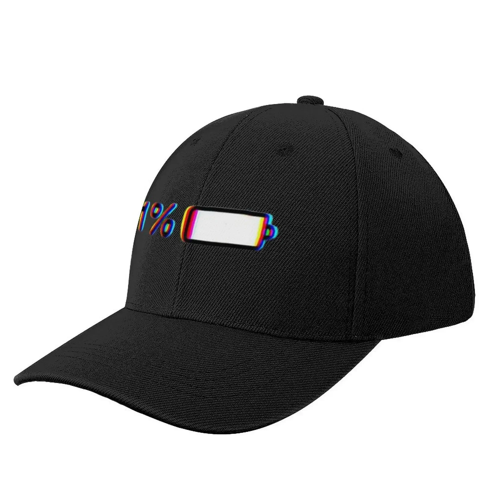 

One Percent Glitched Effect Battery Print Baseball Cap Winter hat Wild Ball Hat Hip Hop Fashion Beach Male Women's