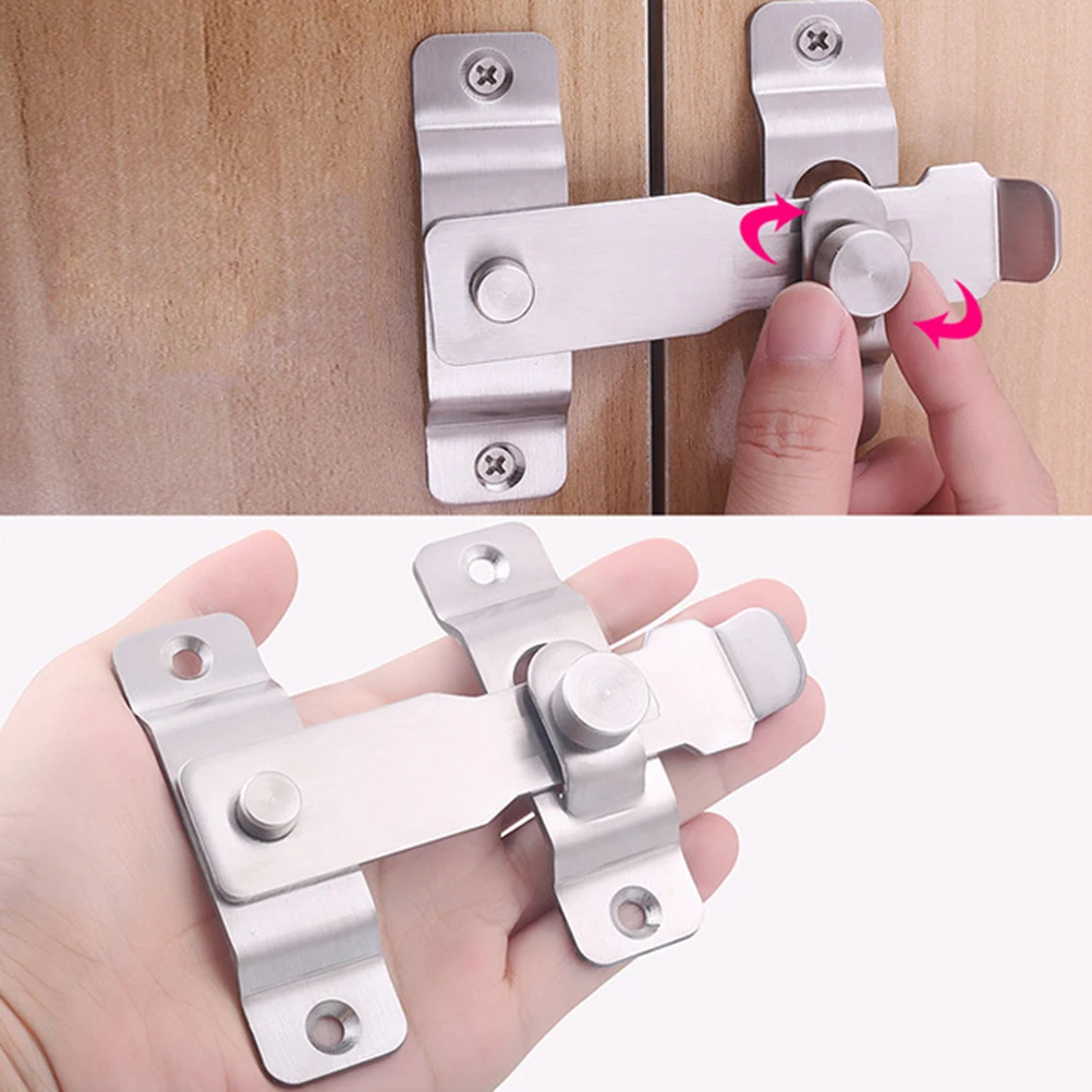 

Stainless Steel Door Bolt Buckle Anti-corrosion Durable Window Sliding Lock Furniture Cabinet Hardware Easy Install Pet Cage