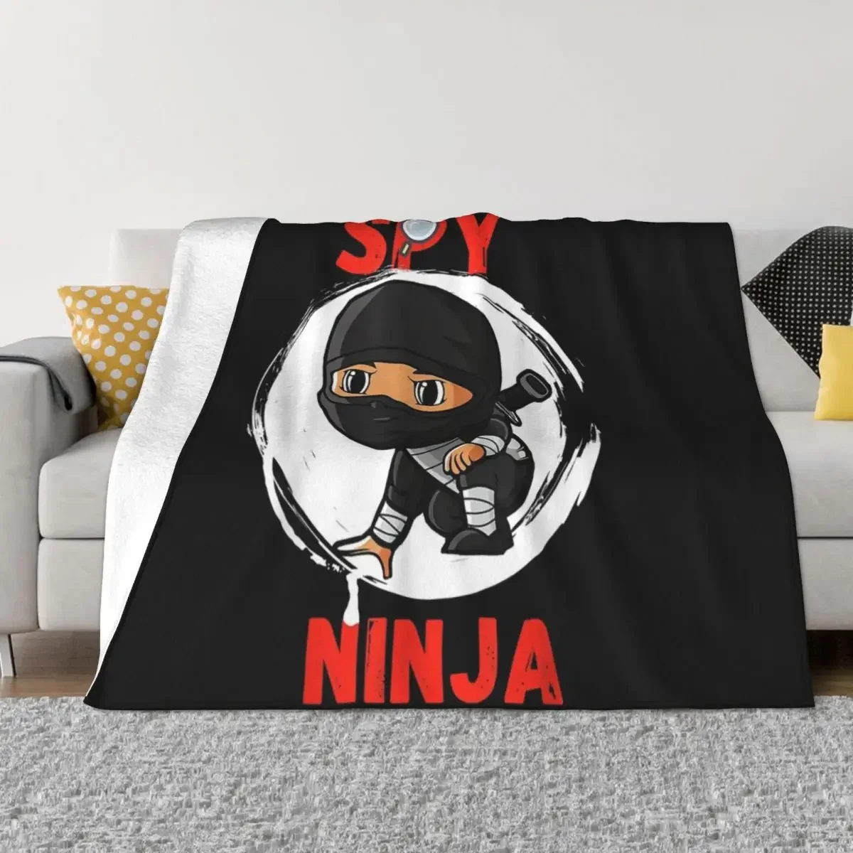 

Cool Spy Gaming Ninjas Gamer Boy Girl Kids Spy Ninja Throw Blanket Fluffys Large christmas gifts Softest Blankets