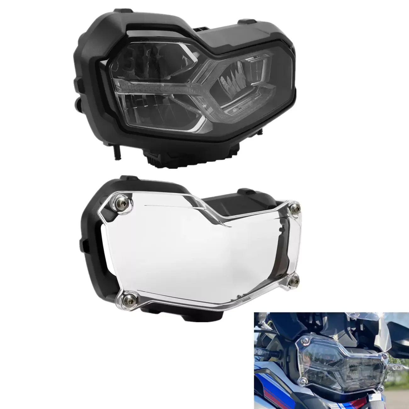 Front Headlight Assembly & Guard Cover Protector Fit For BMW F750GS F850GS Adventure 2018-2023 2022 2021 2020 2019 Motorcycle