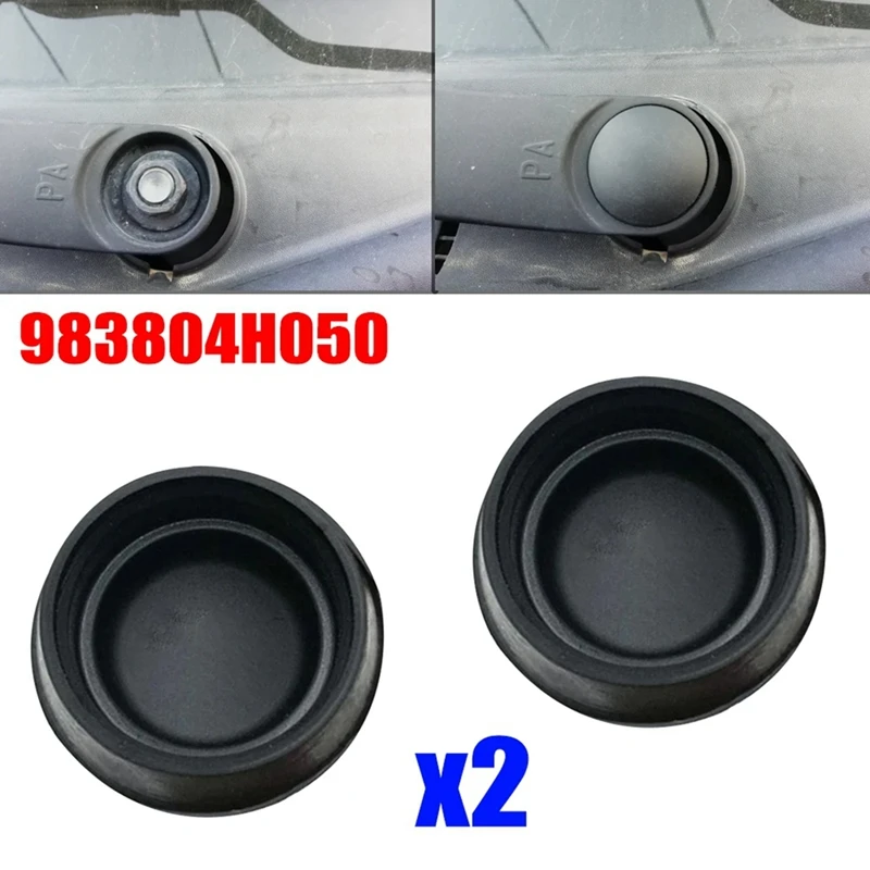 

2 Pcs Front Windshield Wiper Arm Nut Cover Cap Bolt Blade Arm Nut Cap For Hyundai 983804H050