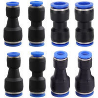 10Pcs Pneumatic Fittings Air Water Hose Tube 4/6/8/10/12/14/16mm PG PU Fitting Plastic Air Quick Pneumatic Connector