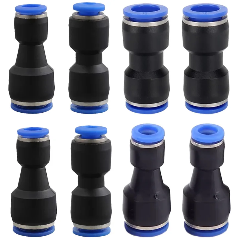 10Pcs Pneumatic Fittings  Air Water Hose Tube 4/6/8/10/12/14/16mm PG PU Fitting Plastic Air Quick Pneumatic Connector