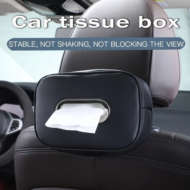 

Fashionable PU Leather Car Sun Visor Tissue Box a Space-saving Organizer for Vehicle Car Tissue Holder Car Interior Accessories