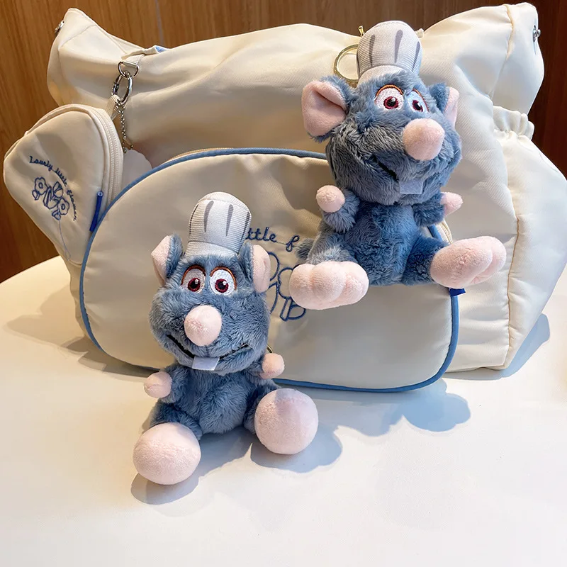 디즈니 라따뚜이 부드러운 플러시 셰프 모자 레미 인형 키체인 백팩 장식품 장난감 커플 소년 선물