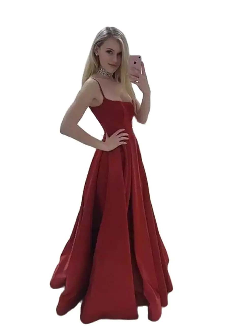 Wine Red Sexy Split Prom Dresses 2020 New Women Party Night Formal Long Evening Gowns Spaghetti Straps Vestidos Robe De Soiree