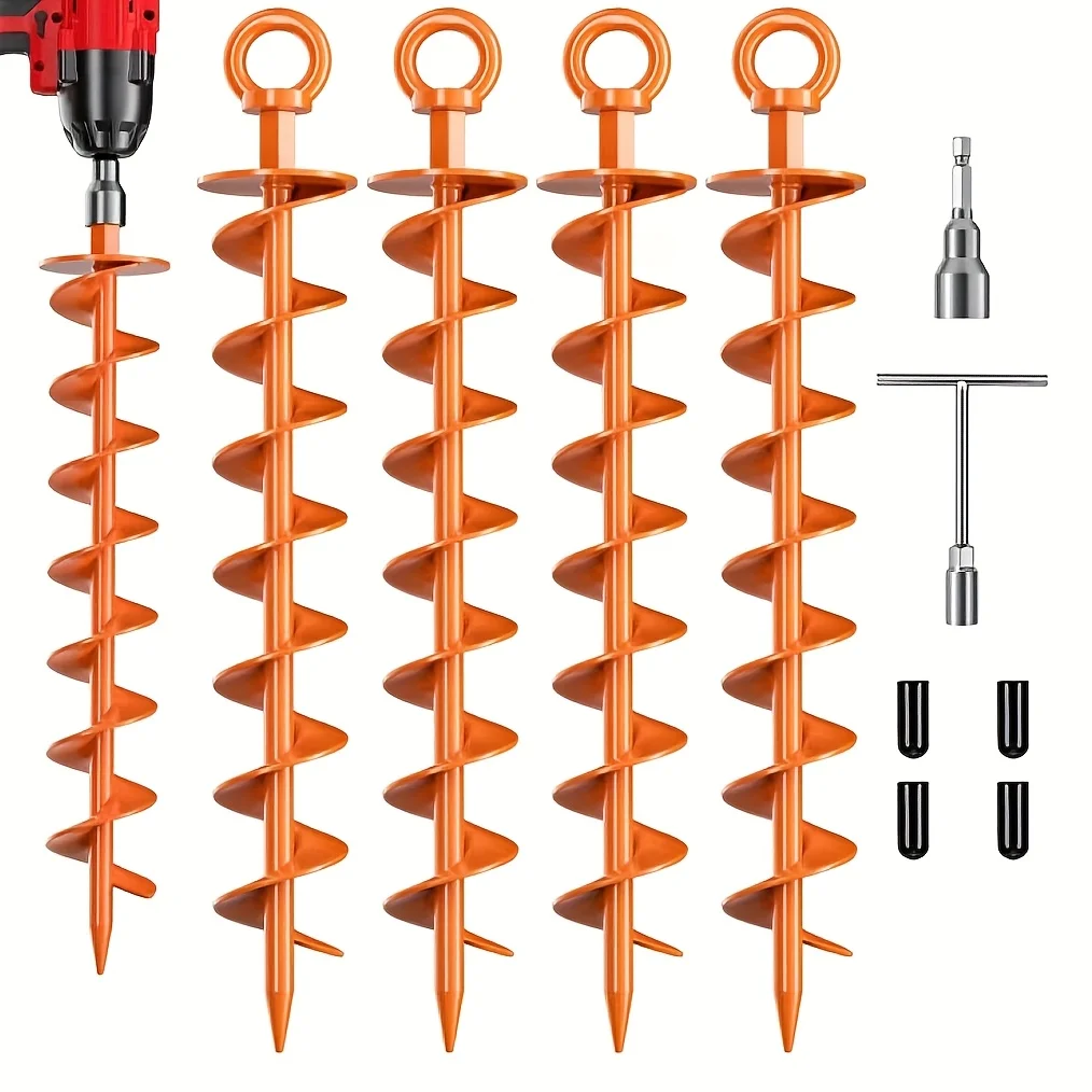 10pcs15-inch-heavy-duty-spiral-earth-anchor-suitable-for-tents-trampolines-outdoor-stakes-garden-posts-and-safety-anchoring