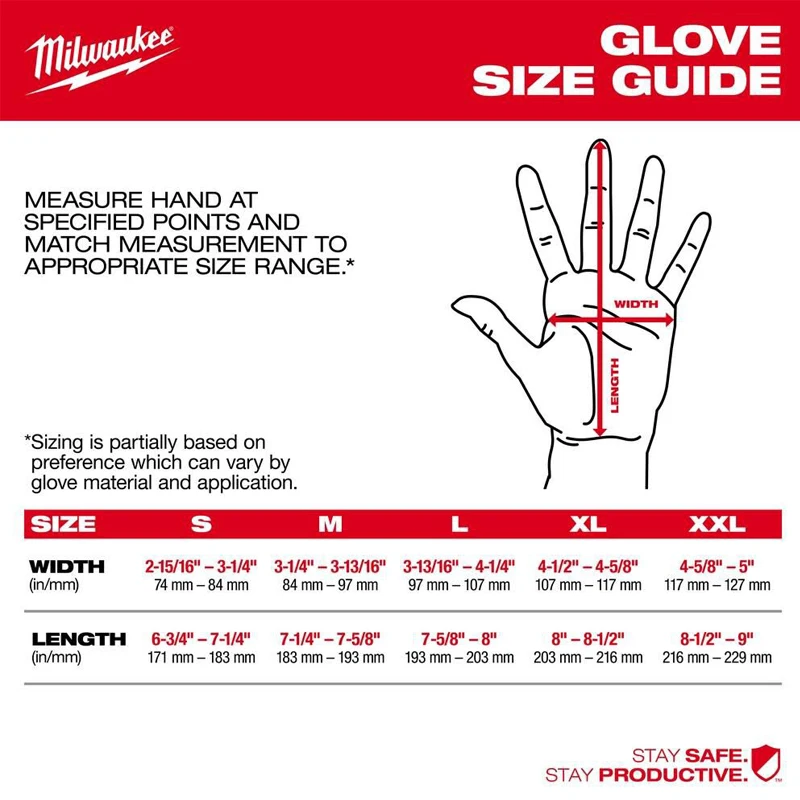 Milwaukee 48-73-8911 48-73-8912 High Visibility Cut Level 1 Polyurethane Dipped Gloves Medium Large Light Weight Ventilate