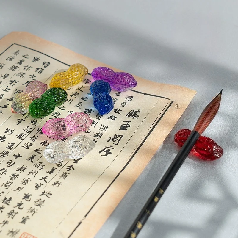 Crystal Brush Rest Brush Mountain Ink Dish Paperweight Four Treasures Of Study For Beginner Calligraphy Practice Desk Decor