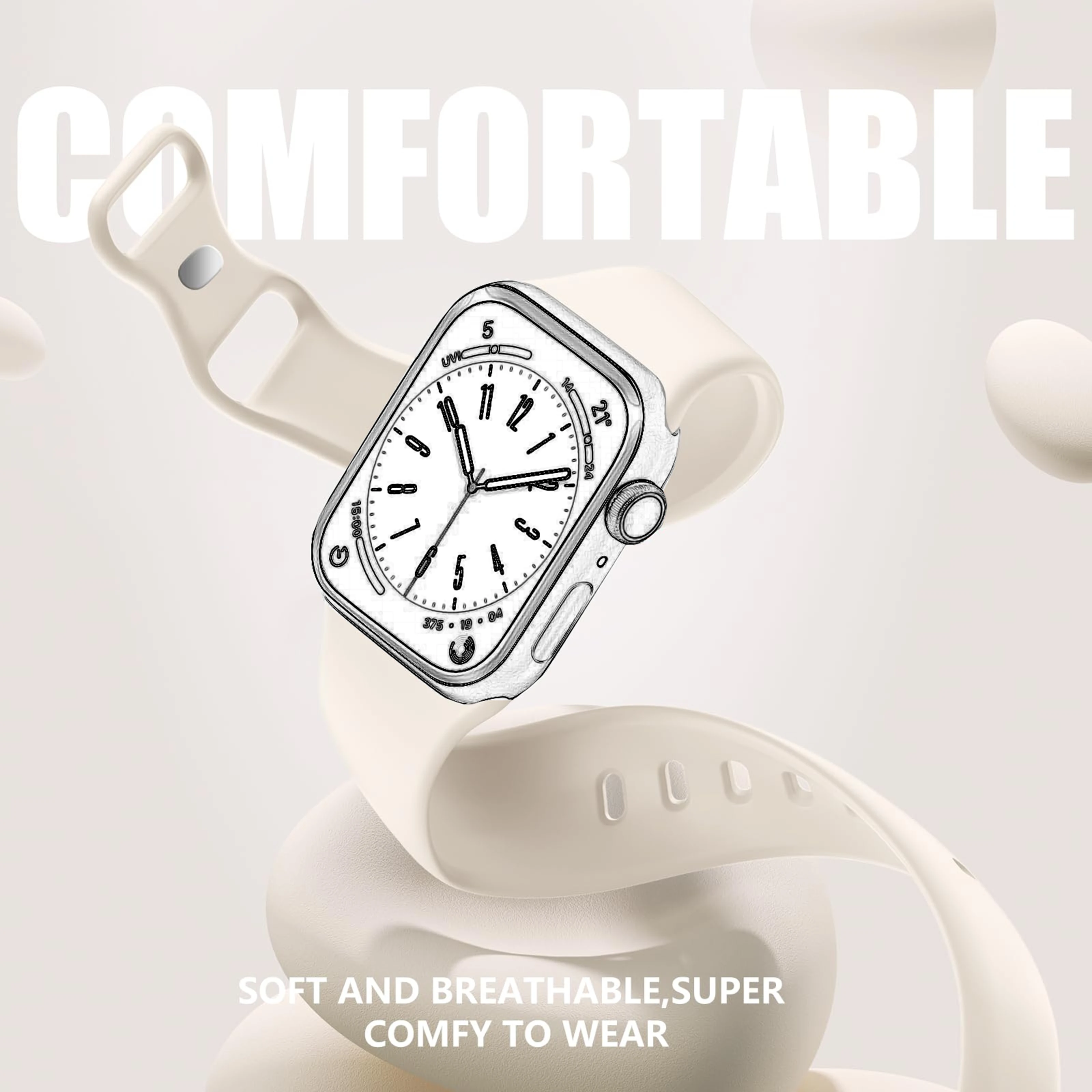 スポーツバンド Apple Watch バンド 38mm 40mm 41mm 42mm 44mm 45mm 49mm 46mm と互換性あり、iWatch Apple Watch シリーズ用シリコンストラップ