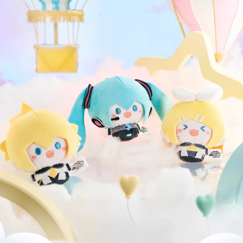 Minidoll Hatsune Miku Cotton Doll Plush Figure 8cm Sitting Official Backpack Pillow Gift Fufu Toy for Fans of Anime