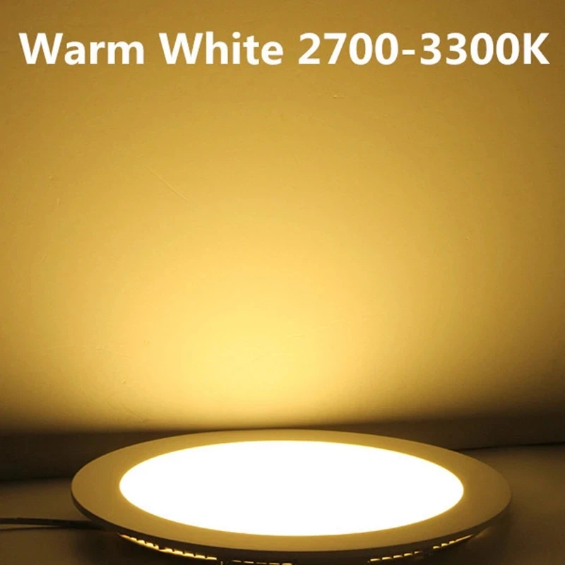 Ultra thin 3W / 4W / 6W / 9W / 12W / 15W / 25W LED Ceiling Recessed Grid Downlight / Slim Round Panel Light + LED Driver