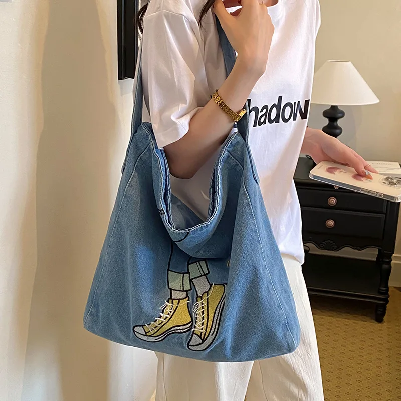 

Large Size Bags Luxury Canvas Crossbody Bag Women Trend 2026 Denim Shoulder Handbags New in Handbag Messenger Women's Female
