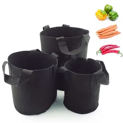 2/3/6 Tall Gallon garden pots planters grow bags nursery plant pots fabric vegetable for jardim nursery growing supplies tools D