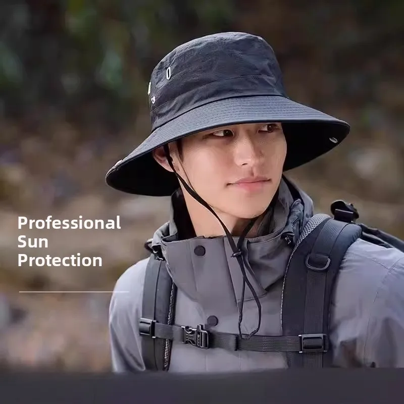 Men's Fishing Sun Protection Hat 2026 UV Sunshade Face Mask Mountain Climbing Summer Cap Breathable Quick Dry Lightweight view 2