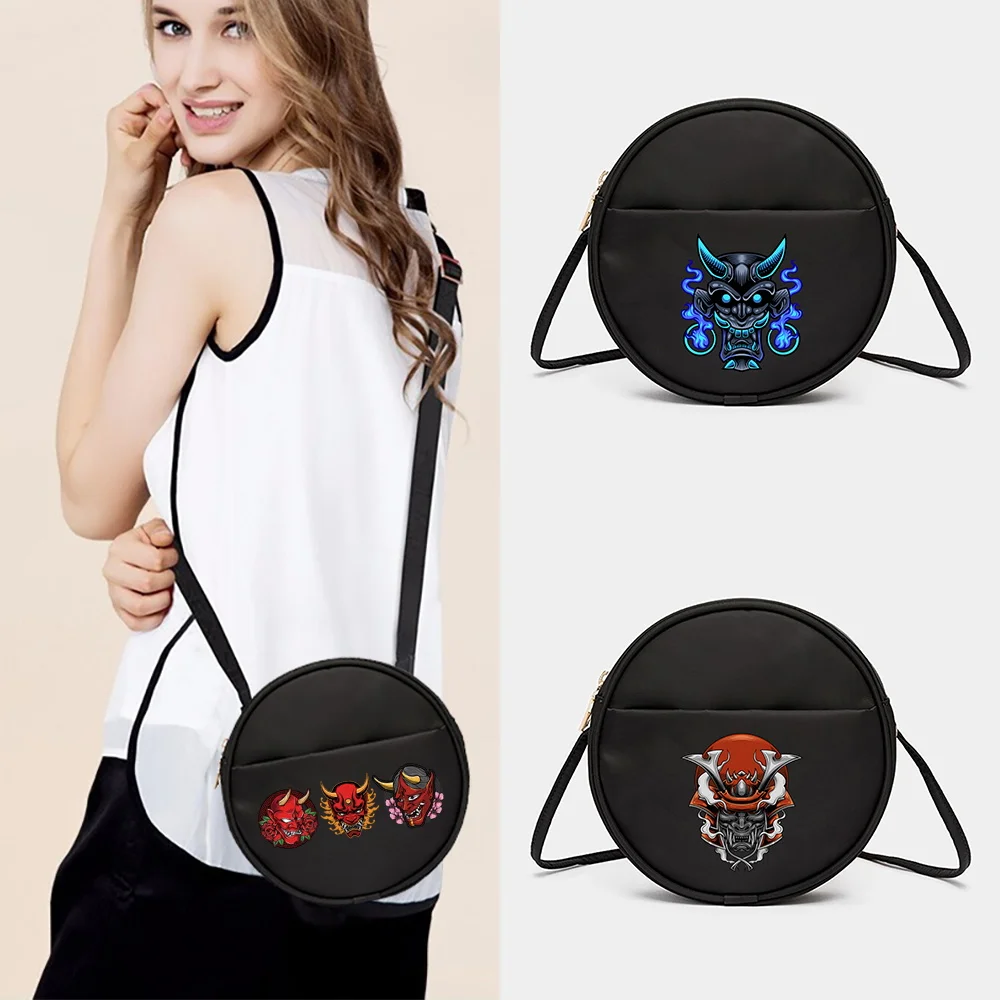 Fashion Trend Monster Series Pattern Crossbody Bag Womens' Messenger Bag  Mini Round Messenger Shoulder Top-Handle Bags
