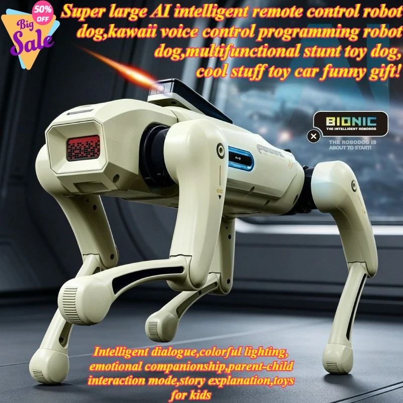 Cool Stuff Toy Car Funny Gift-Intelligent AI Voice Rc Robot Dog,Remote Control Car,Multi-functional Stunt Rc Cars,Toys for Kids