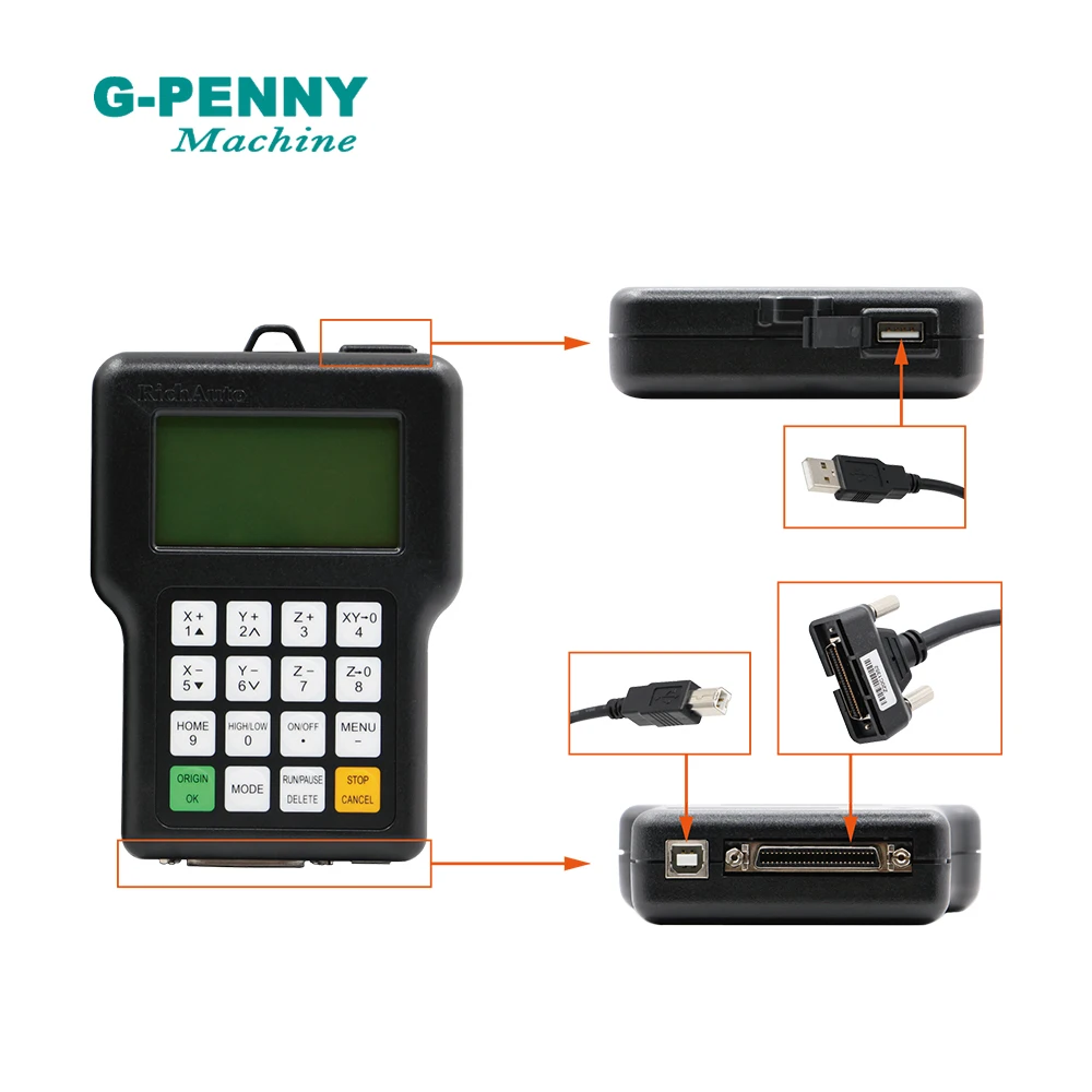 무료 배송! DSP 3 axis Richauto A11 컨트롤러 CNC 라우터 용 CNC 무선 채널 조각사 핸들 모션 영어 버전
