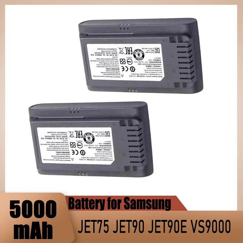 100% Oryginalna bateria do odkurzacza VCA-SBT90 do Samsung Vs9000 Jet90 Jet75 Jet90E VCA-SBT90, bateria do bezprzewodowego odkurzacza ręcznego