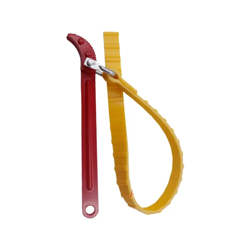 8/12 Inch Adjustable Oil Filter Puller Belt Wrench Car Filter Automobile Steel Fuel Tool Strap Chain Handle Repair Spanne O D4f1