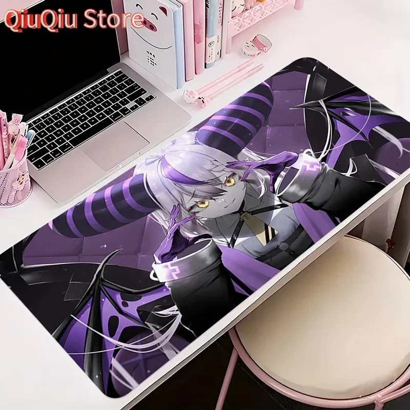 

Коврик для мыши, противоскользящий настольный коврик в стиле аниме, аксессуары для игровых ПК, коврик для планшета, большой коврик для мыши, расширенный H-hololive La Darknesss, коврик для клавиатуры