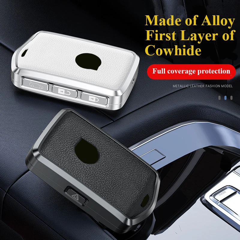 

Metal Car Key Case Shell Cover Suitable for 2021 2022 Version Volvo XC60 S90 XC90 XC40 V90 S60 LV40