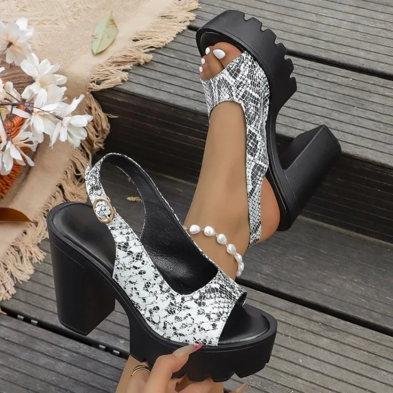 Sexy Snake Print High Heels Sa – Platform Sneakers Chunky recenzja i cena