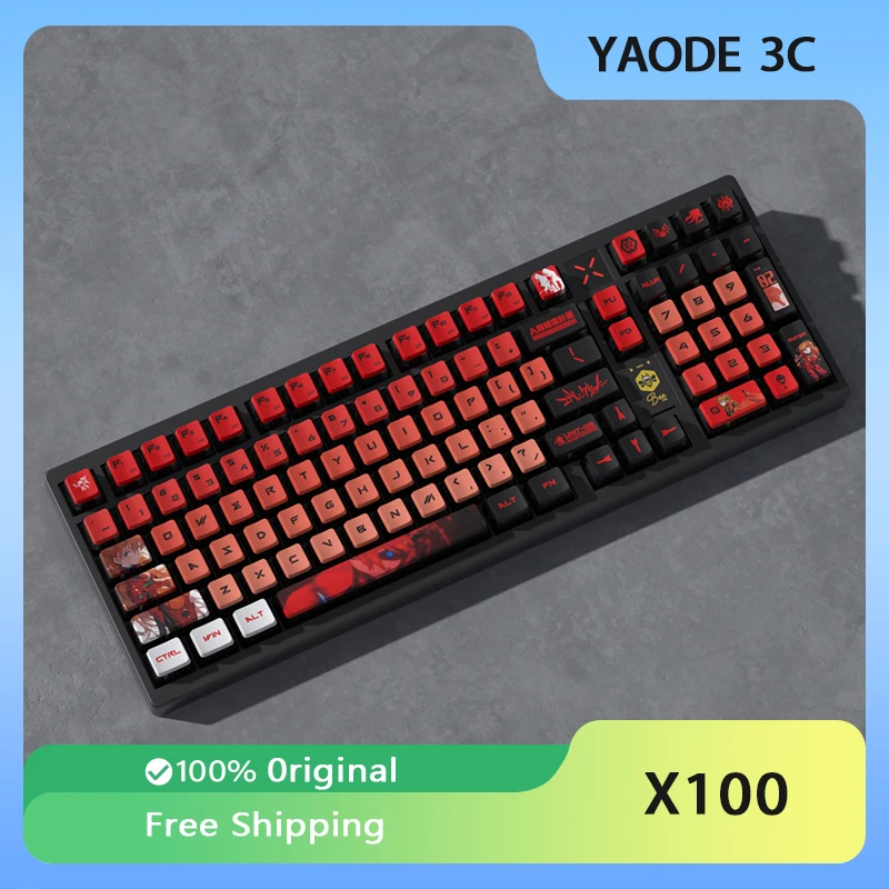 

BEE WITH T&I X100 Aluminum Lump CNC Mechanical Keyboard Tri-Mode EVA Asuka Gengar Printstream Custom Laptop Customized Gasket