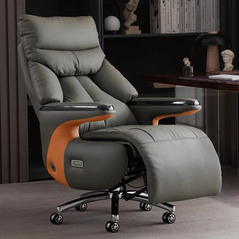 

Study Throne Office Chair Leather Lazy Luxury Ergonomic Reading Office Chair Student Lightweight Taburete Library Furniture