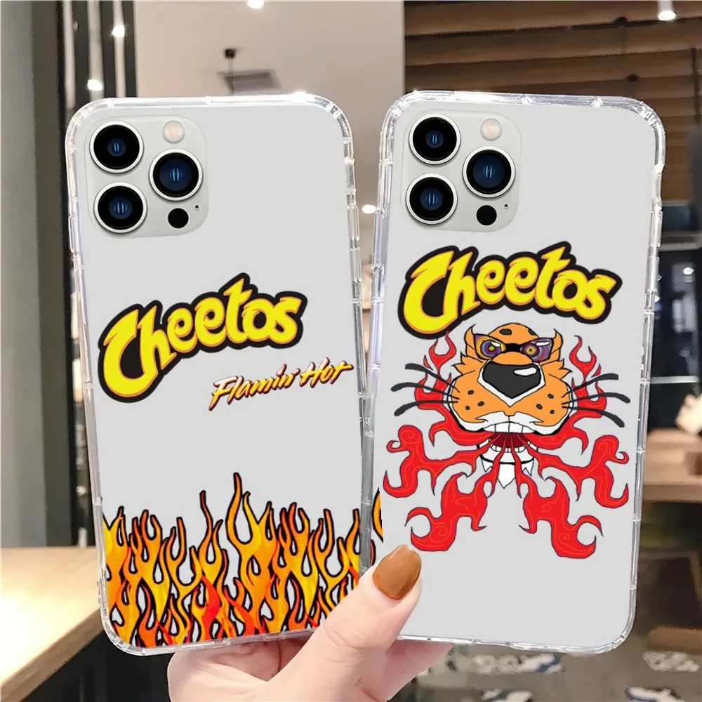 Hot C-Cheetos Phone Case For iPhone 15 12 Mini 13 14 Pro XS Max X 11pro Max SE XR Transparent Shell