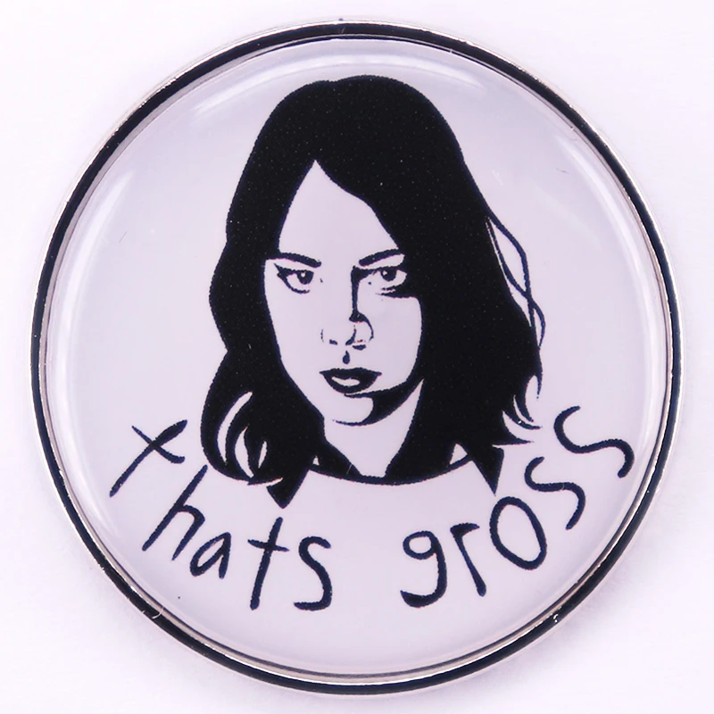 Thats Gross Lapel Pin Character Graffiti Badge Horror Movie Inspired Brooch Goth Jewelry