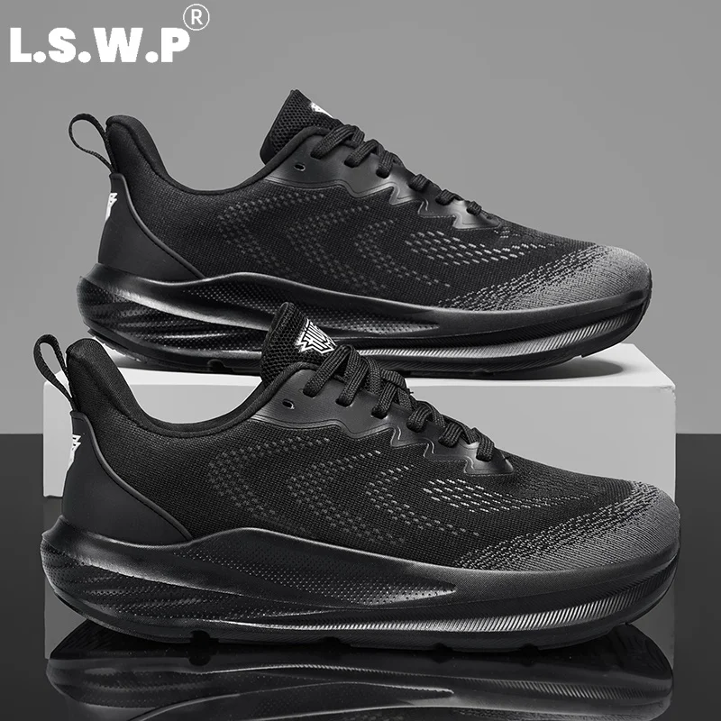 Men's Casual Sports Shoes, Men's Fly-Knit Breathable Running Shoes, Gradient Mesh Thick-Soled High-Elastic Shock-Absorbing Sneakers, Lightweight Non-Slip Wear-Resistant Casual Men's Shoes for Daily Jogging, Fitness, Commuting, Hiking, and Training, Available in Multiple Colors