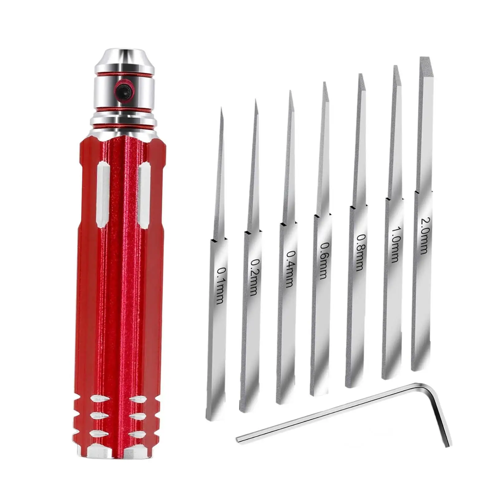 Rzeźbiona linia traserska 7 w 1, rzeźbiona linia traserska z żywicy i ostrze 0,1–2,0 mm, narzędzie do cięcia hobbystycznego