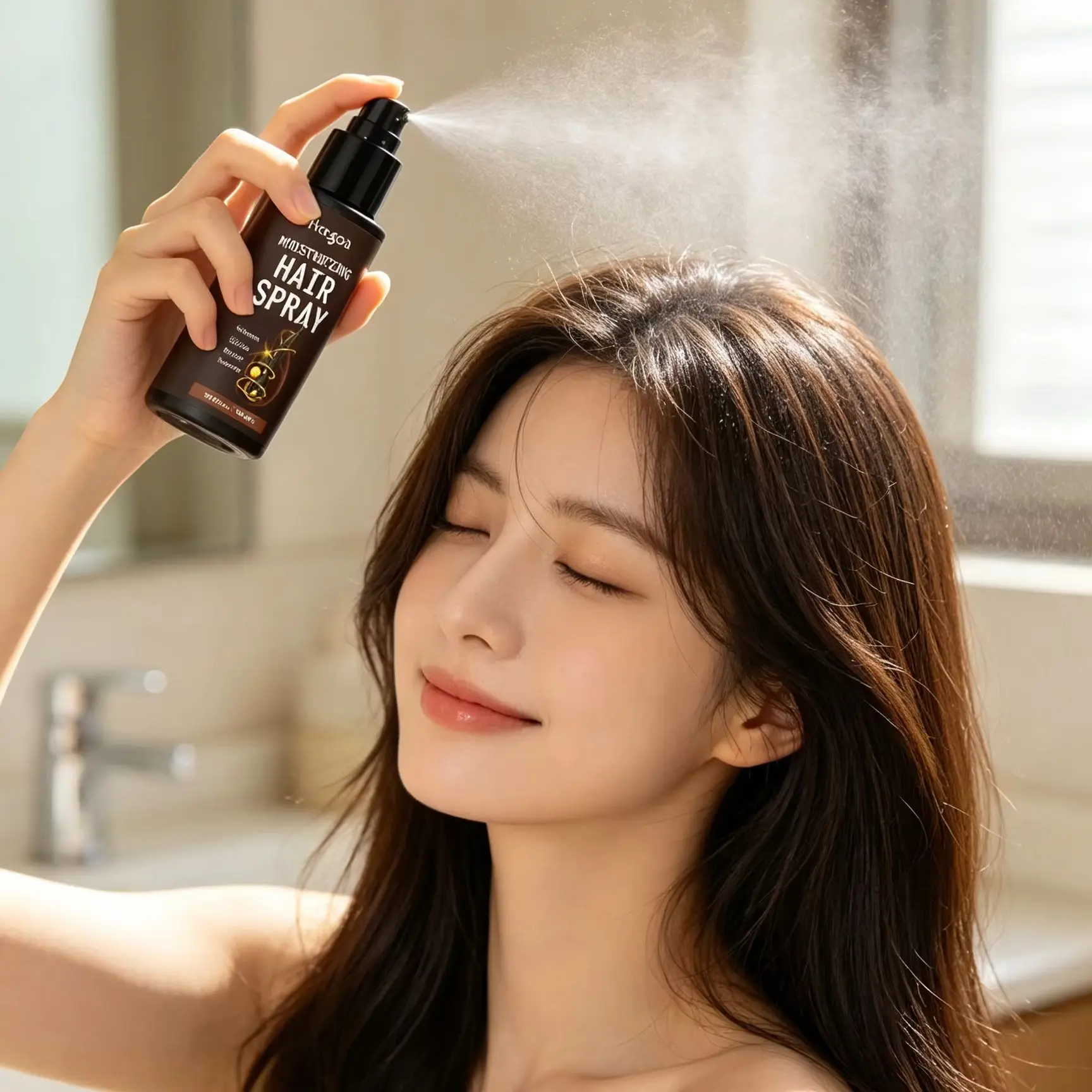 Hoegoa Moisturizing Hair Spray for Hair Growth Product Baldness Prevention Biotin Ginger Oil Strengthening Hair Thickening Spray